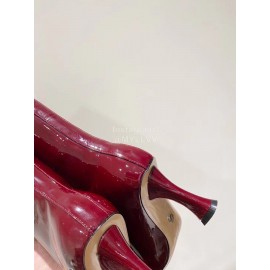 Proenza Schouler New Patent Leather Long Boots For Women Wine Red