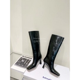 Proenza Schouler New Patent Leather Long Boots For Women Black
