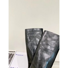 Proenza Schouler New Patent Leather Long Boots For Women Black