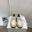 Proenza Schouler Autumn Winter Litchi Cattle Leather Shoes For Women White