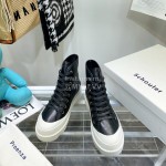 Proenza Schouler Sheepskin Thick Soled Lace Up Shoes For Women Black