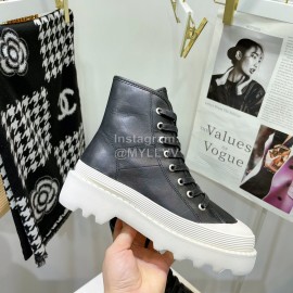 Proenza Schouler Sheepskin Thick Soled Lace Up Shoes For Women Black