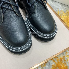 Proenza Schouler Soft Leather Lace Up Martin Boots For Women Black