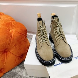 Proenza Schouler Leather Lace Up Martin Boots For Women 