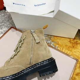 Proenza Schouler Leather Lace Up Martin Boots For Women 