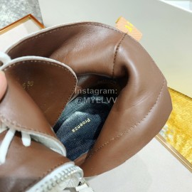 Proenza Schouler Soft Leather Lace Up Martin Boots For Women White