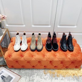 Proenza Schouler Soft Leather Lace Up Martin Boots For Women White