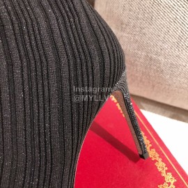 Rene Caovilla Retro Pointed High Heeled Boots For Women Black