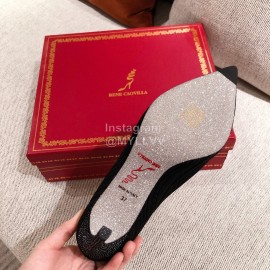 Rene Caovilla Retro Pointed High Heeled Boots For Women Black