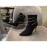 Rene Caovilla Autumn Winter New Black Suede High Heeled Boots For Women 