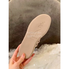 Rene Caovilla Summer Crystal Diamond Belt Slippers For Women Pink