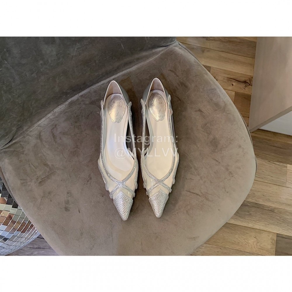 Rene Caovilla Autumn Diamond Pointed High Heels For Women Silver