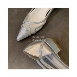 Rene Caovilla Autumn Diamond Pointed High Heels For Women Silver