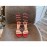 Rene Caovilla Summer New Sheepskin High Heel Sandals For Women Red