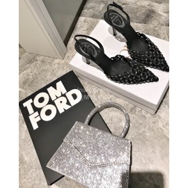 Rene Caovilla Spring Summer Mesh Diamond High Heels For Women Gold