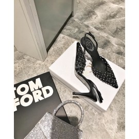 Rene Caovilla Spring Summer Mesh Diamond High Heels For Women Gold