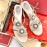 Rene Caovilla Silk Sheepskin Pearl High Heel Slippers For Women Beige