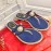 Rene Caovilla Sheepskin Silk Pearl Flip Flops For Women Blue