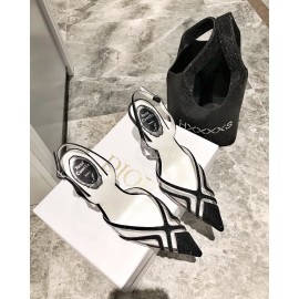 Rene Caovilla Crystal Pvc Pointed High Heel Sandals For Women Black