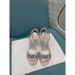 Rene Caovilla Crystal Pvc High Heel Sandals For Women Pink