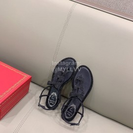 Rene Caovilla New Bow Sheepskin Clip Toe Slippers For Women 