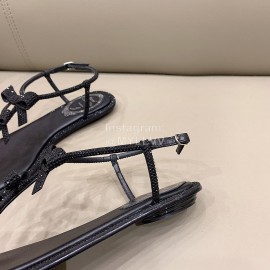 Rene Caovilla New Bow Sheepskin Clip Toe Slippers For Women 