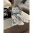 Rene Caovilla Spring Summer New Crystal Pendant High Heeled Slippers For Women White