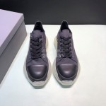 Rick Owens Leather Transparent Thick Sole Shoes For Men Black