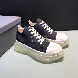 Rick Owens Leather Transparent Thick Sole Shoes For Men