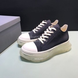 Rick Owens Leather Transparent Thick Sole Shoes For Men
