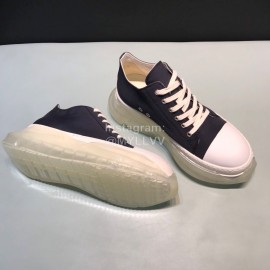 Rick Owens Leather Transparent Thick Sole Shoes For Men