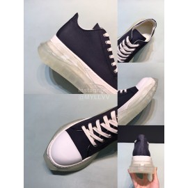 Rick Owens Leather Transparent Thick Sole Shoes For Men