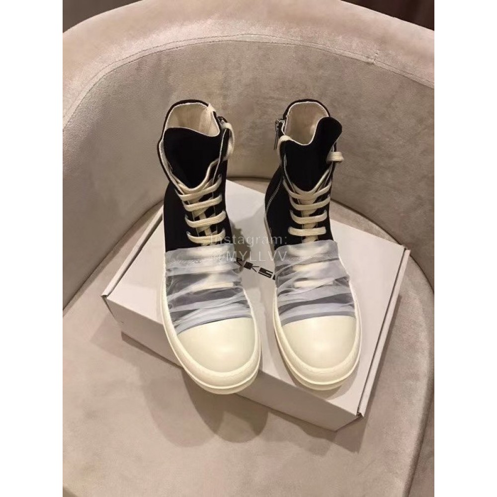 Rick Owens New High Top Canvas Shoes For Men And Women