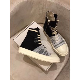 Rick Owens New High Top Canvas Shoes For Men And Women