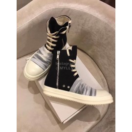 Rick Owens New High Top Canvas Shoes For Men And Women
