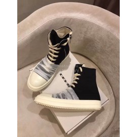 Rick Owens New High Top Canvas Shoes For Men And Women