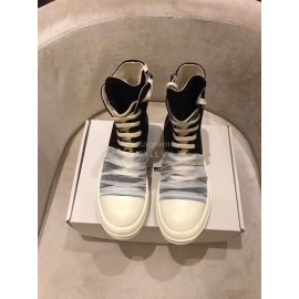 Rick Owens New High Top Canvas Shoes For Men And Women