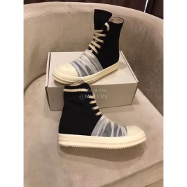 Rick Owens New High Top Canvas Shoes For Men And Women