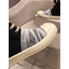 Rick Owens New High Top Canvas Shoes For Men And Women