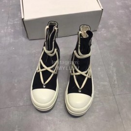 Rick Owens Fashion High Top Canvas Shoes For Men And Women
