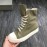 Rick Owens Fashion High Top Canvas Shoes For Men And Women Green