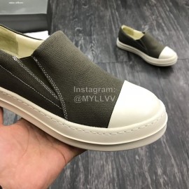 Rick Owens Fashion Casual Canvas Shoes For Men And Women Green