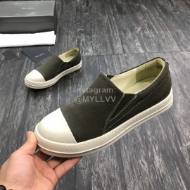 Rick Owens Fashion Casual Canvas Shoes For Men And Women Green