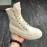 Rick Owens Fashion High Top Canvas Shoes For Men And Women White