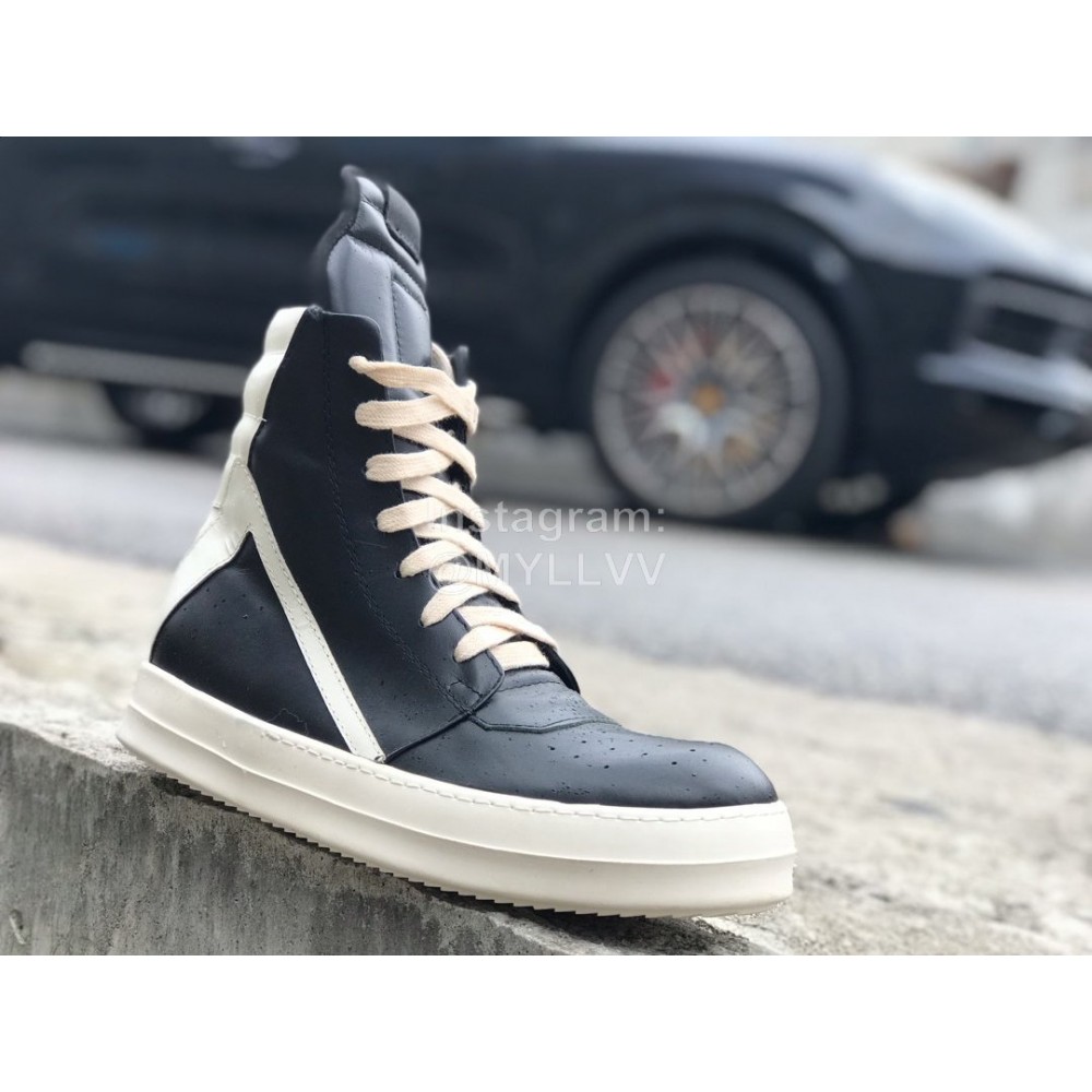 Rick Owens Fashion Leather High Top Shoes For Men And Women 