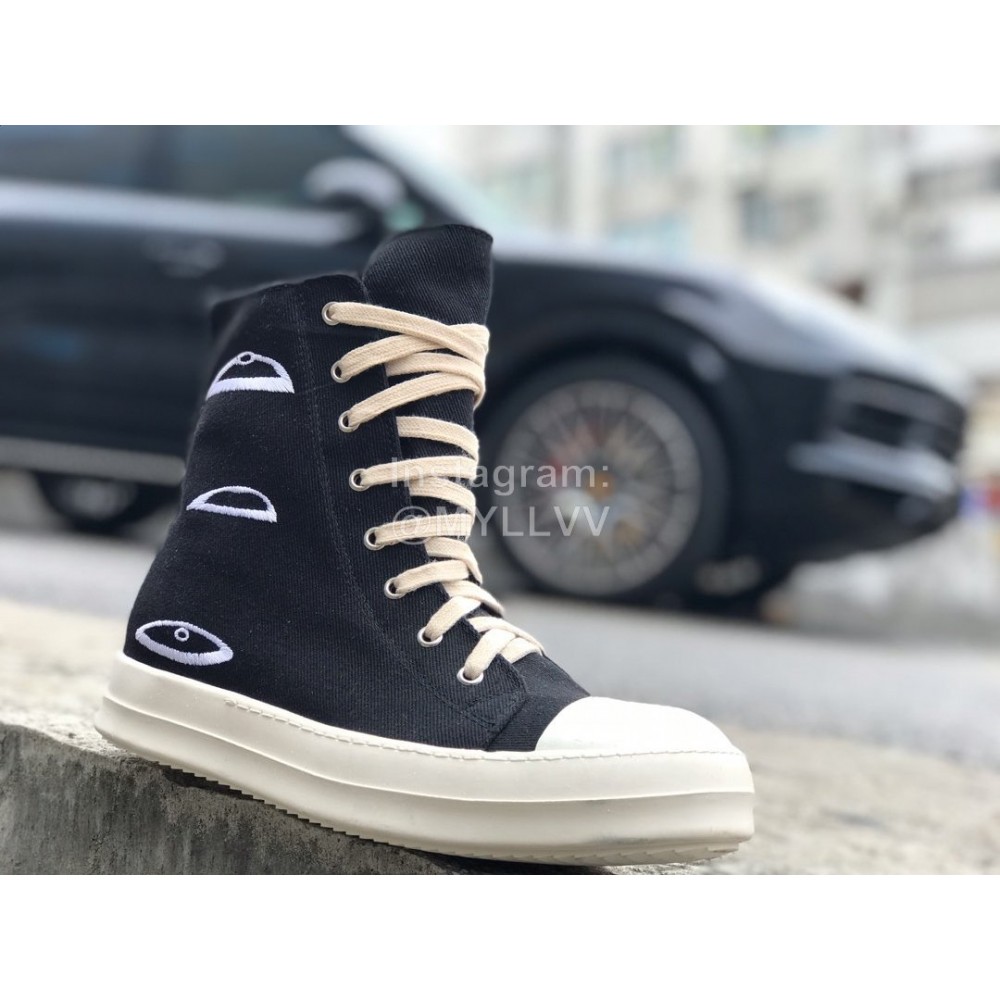 Rick Owens New Canvas High Top Shoes For Men And Women 