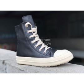 Rick Owens Fashion High Top Leather Shoes For Men And Women 