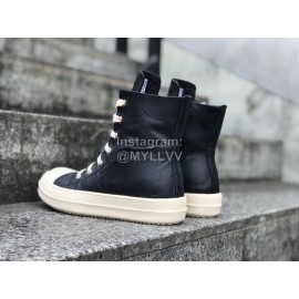 Rick Owens Fashion High Top Leather Shoes For Men And Women 