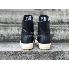 Rick Owens Fashion High Top Leather Shoes For Men And Women 