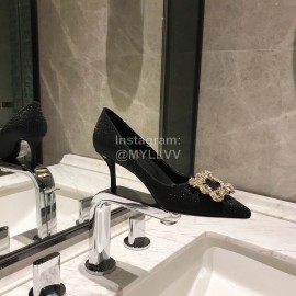 Roger Vivier Fine Rhinestone Sheepskin Flat Heels For Women